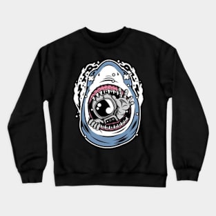 spaceman shark Crewneck Sweatshirt